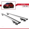 Pour Fiat 500X 2014-2023 HOOK Barres de Toit Railing Porte-Bagages de voiture Avec verrouillable Alu Gris-0