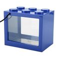 Aquarium,Mini Aquarium avec USB lumière LED, bol écologique pour poissons de combat, pour la maison et le bureau, - Type Blue-0