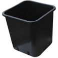 Pot carré noir - CIS - 24x24x28.3cm - 11L - Plastique-0