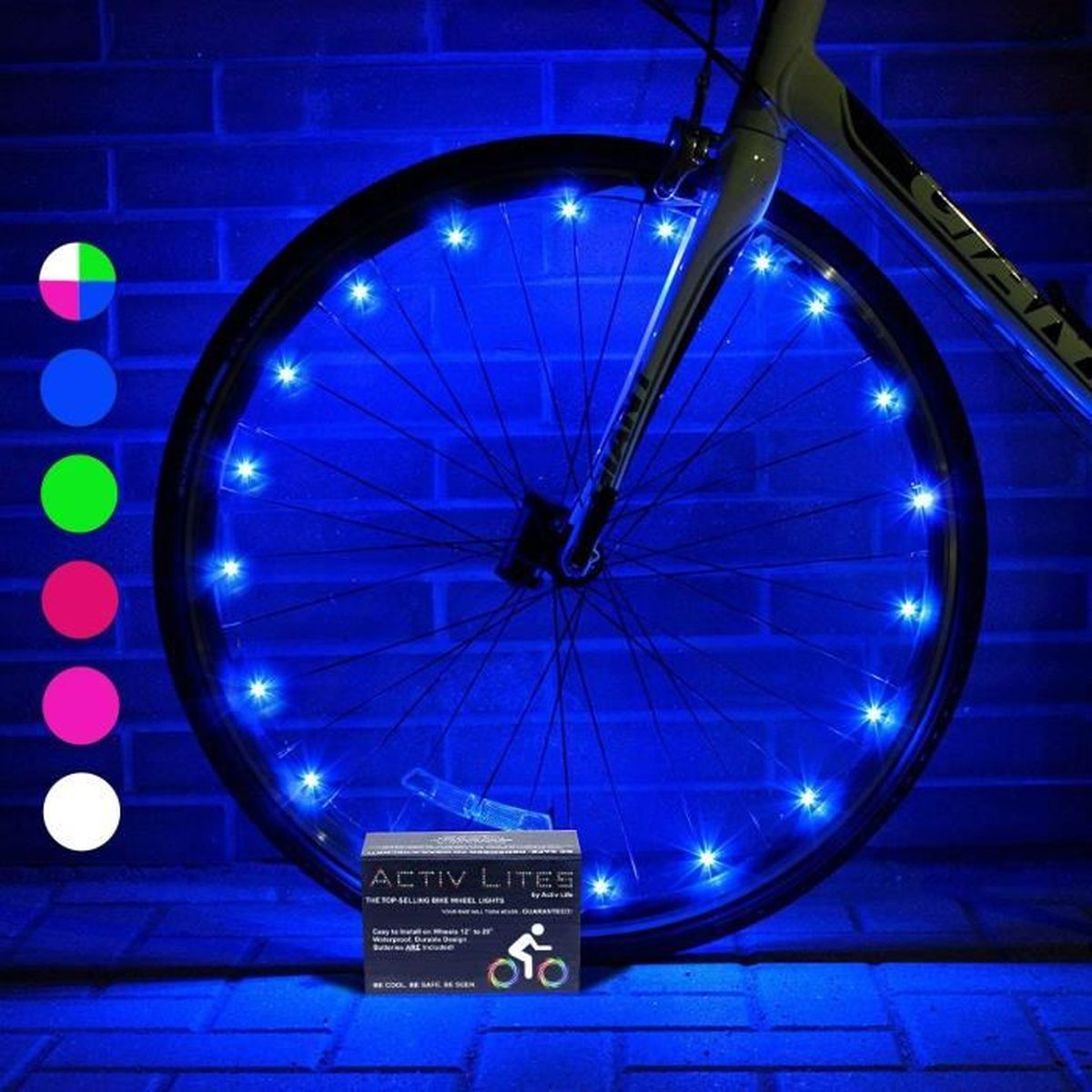 6pcs Vélo Lumière Prime Vélo Lampe Vélo Eclairage Pneus pour Vélo 