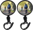 ELLBM 2 Pièces Retroviseur Velo,Miroir Convexe De Vélo Rotatif HD VTT de 15 à 35 mm