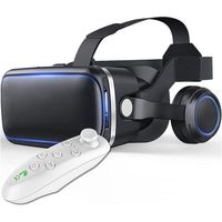 LI-Casque RV Nouvelles Lunettes 3D pour Films Lunettes réalité virtuelle pour Les Jeux vidéo Films 3D VR Compatible avec télép[580]