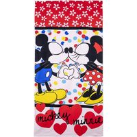 Disney Mickey & Minnie Kiss, Serviette de plage ultra-absorbante, 70x140cm