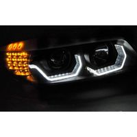 Paire de phares avant BMW E90/E91 05-08 Angel eyes 3D led noir