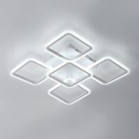 Dorlink® Plafonnier LED, Luminaire Plafonnier pour Salon Chambre, 75W 6500K lumière blanche, Taille: 60*60*13 CM, Blanc