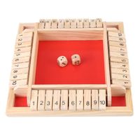 Casse-tête Tableau de chiffres en bois Famille Jeux traditionnels Dés à boire Jouets Jeu de chiffres en bois à quatre joueurs