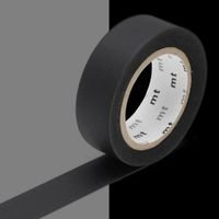 Masking Tape MT 1,5 cm Uni noir mat Noir
