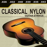 OCIODUAL Set Jeu de 6 Cordes Nylon Guitare Classique Classical Tie End Guitar GF80310