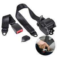 2 Kit Set Universel 3 points réglable ceinture de sécurité du véhicule Auto Voiture Car VAN Seat Belt 