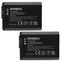 EXTENSILO 2x Batterie remplacement pour Sony NP-FW50 pour appareil photo, reflex numérique (1050mAh, 7,4V, Li-ion) 