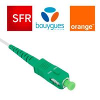 ZGEN® Câble Fibre Optique 50M Orange SFR Bouygues - Rallonge / Jarretiere Fibre Optique - SC APC vers SC APC - Garantie 10 Ans