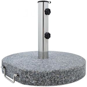 DALLE - PIED DE PARASOL Pied de parasol en granit anaterra® - Ø 45 cm - Roulettes et douilles d'adaptation incluses
