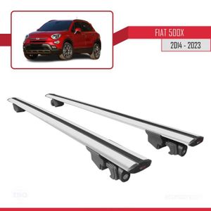 BARRES DE TOIT Pour Fiat 500X 2014-2023 HOOK Barres de Toit Railing Porte-Bagages de voiture Avec verrouillable Alu Gris