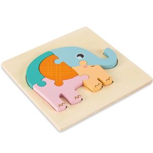 PUZZLE éléphant - Puzzle 3d En Bois Pour Bébés, Jouets Éd