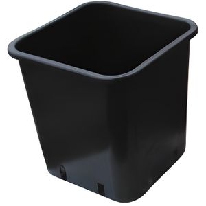 JARDINIÈRE - BAC A FLEUR Pot carré noir - CIS - 24x24x28.3cm - 11L - Plastique