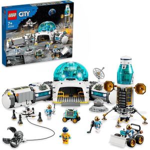 ASSEMBLAGE CONSTRUCTION LEGO 60350 City La Base De Recherche Lunaire, Module Lunaire, Jouets pour Decouvrir l'espace pour Enfants Des 7 Ans, avec 6 M