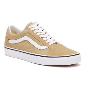 BASKET Baskets Old Skool VANS - Homme - Beige - Cuir et t