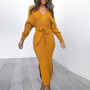 robe longue jaune femme