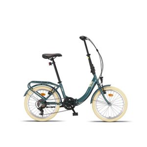 VÉLO PLIANT PACTO EIGHT - vélo pliant - 6 vitesses Shimano - freins sur jante - cadre en acier - entrée basse - unisexe - haute qualité - vert