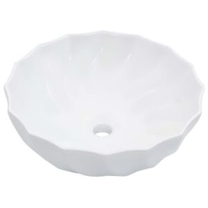 LAVABO - VASQUE Lavabo en céramique blanc - SALUTUYA - BD03998 - R