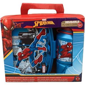Boîte à Lunch Enfant Spiderman - Fermeture Sécurité - Sans BPA - Pour Goûter école, Pique-nique