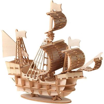 Kit 10 Petits Voiliers En Bois à Peindre - Modèles Bateaux DIY Pour Enfants, Longueur ~13,5cm, Développement Créativité Et Motricité Fine