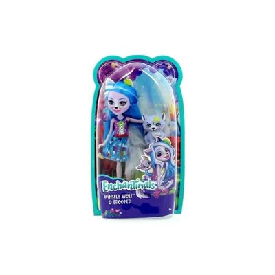 Coffret Enchantimals Poupee Winsley Wolf Trooper Le Chat