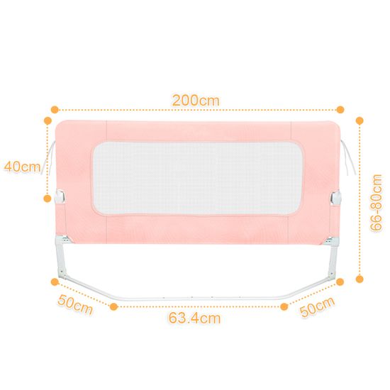 HENGMEI - Barrière de lit Réglable en hauteur 200 cm Protection anti-chute Pour