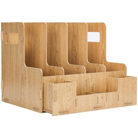 Bac à Documents Fichier en bois multifonctions bureau Organisateur rack ...