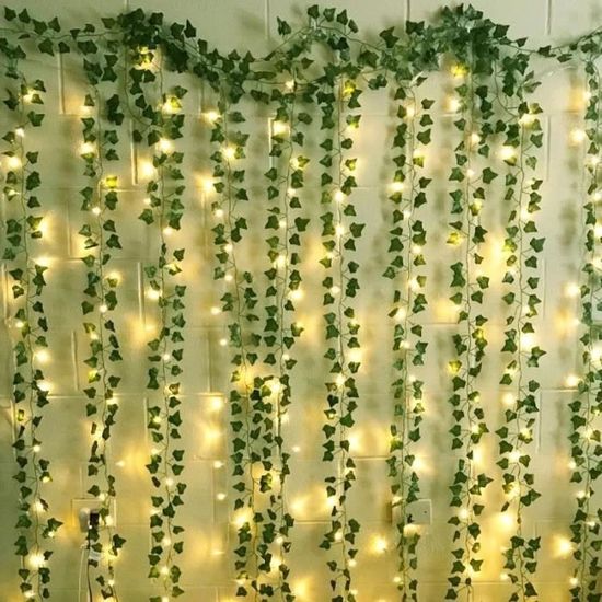 Guirlande Feuilles D'érable Automne - 175 Cm, Couleur Réaliste, Avec Crochets, Décoration Murale, Saisonnière