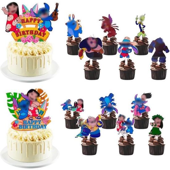 Kit Anniversaire Stitch – 12 Bracelets Slap, 12 Porte-clés, 50 Autocollants, 10 Sacs Cadeaux – Faveurs Et Déco Pour Fête D'enfants
