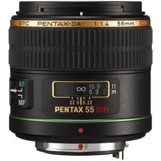 Objectif PENTAX 55mm f/1,4 SDM - Pour portrait, natures mortes et faible lumière