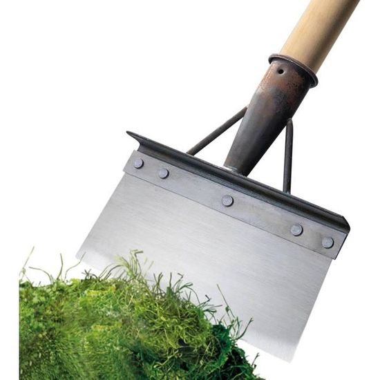 Pelle Plate De Jardin Multifonctionnelle – Outil Désherbage Et Nettoyage – Acier Robuste – Manche Réglable – Pour Aménagement Paysager