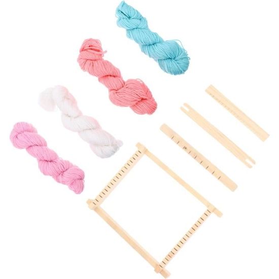 Kit De Tissage En Bois Complet 20.8x19.3cm - Métier à Tisser Pour Débutants Et Créatifs