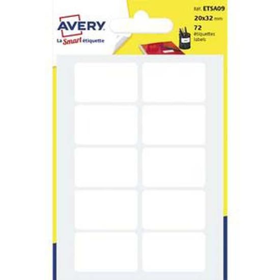 48.600 Étiquettes 26x12mm Bord Ondulé - Pour Étiqueteuse 1 Ligne - 36 Rouleaux