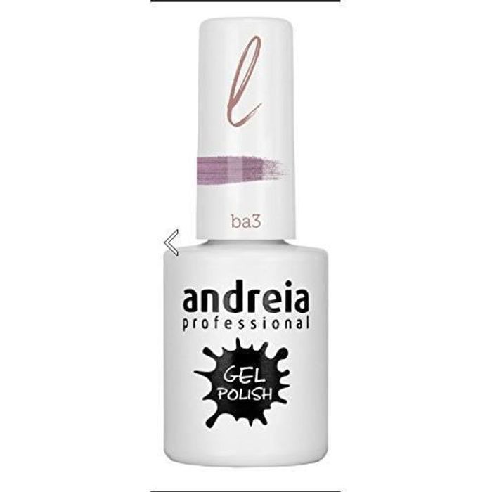 Andreia Vernis à Ongles Gel Semi-Permanent Couleur BA3 Briller Rose - Nuances de Gris et Violet - 10 ml
