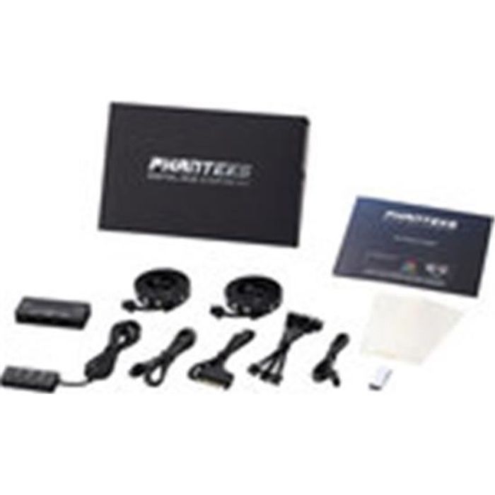 Phanteks Digital RGB LED Starter Kit - HUB contrôle RGB 3 ports + 2 bandeaux 30 LED RGB boitier pc - panneaux lateraux