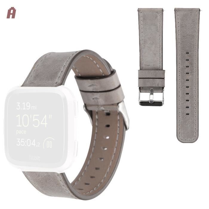 bracelet de montre vendu seul Pour Fitbit Versa Slim Premium Bracelet en cuir de remplacement pour femmes Hommes LZY90517101A_non
