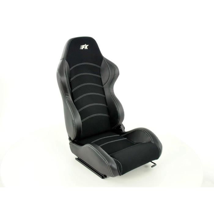 siege baquet 1x gauche + 1x droit noir avec des rails