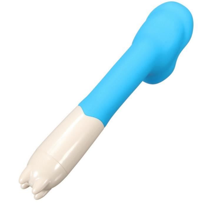 Lécher le vibrateur de suceur de mamelon de fellation stimulateur de Massage de point G de Clitoris magasin de - Type PU ciel