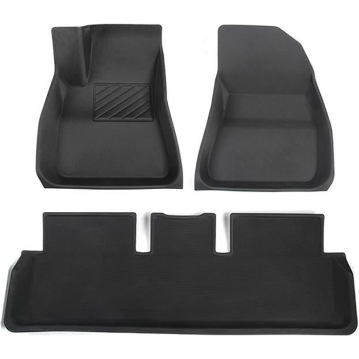 3Pcs Tapis de sol LHD Imperméable Rechange complet Pour Tesla Model 3