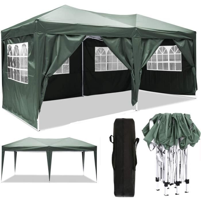 Abri de camping Oppikle Tonnelle Pliante imperméable 3x3m-3x6m Tonnelle de Jardin Gazebo Pliable Pavillon de Jardin Tente191