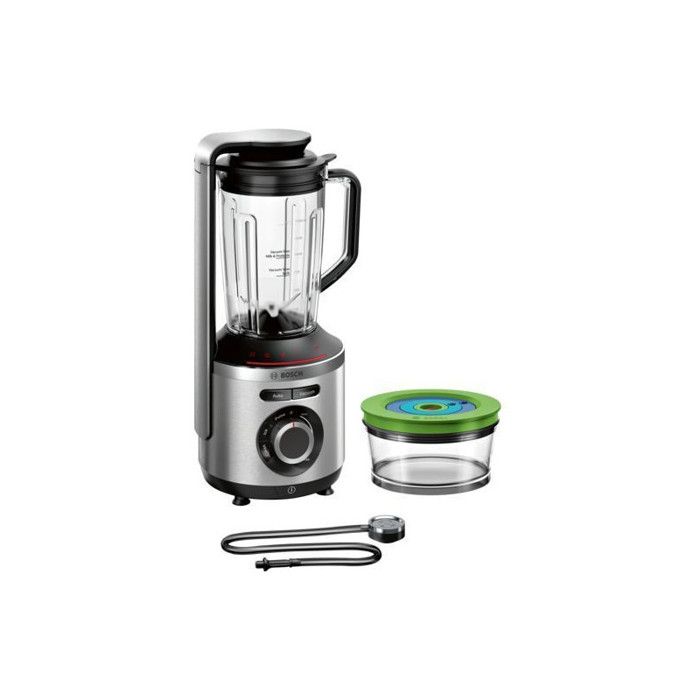 BOSCH-Blender sous vide 2en1 VitaMaxx - 1000W- Pompe sous vide jusqu'à 75 kPA - 6 lames - 37.000 trs/min-3 progr.- Inox/Noir