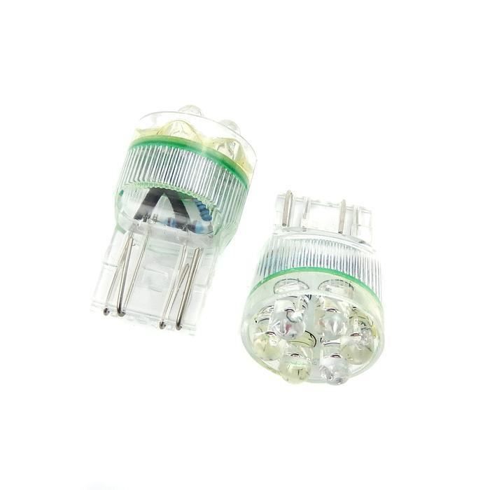 2x AMPOULE 6 LED 12V T20 CULOT 16MM ORANGE WEDGE AUTO MOTO SCOOTER VOITURE CLIGNOTANT PHARE FEU