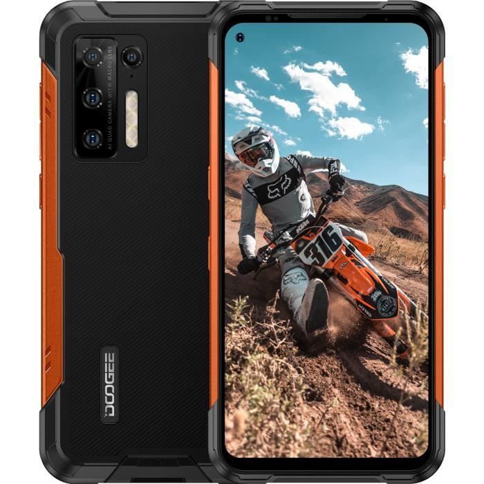 DOOGEE S97 Pro Télémétrie laser 40 m Smartphone 128Go Écran 6.39'' MT6785 Octa Core Batterie 8500mAh 48MP Caméra Téléphone-Orange