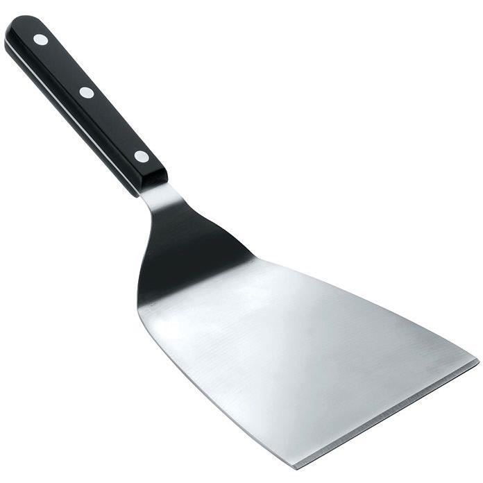 Spatule coudée L : 27 cm - spéciale plancha - inox