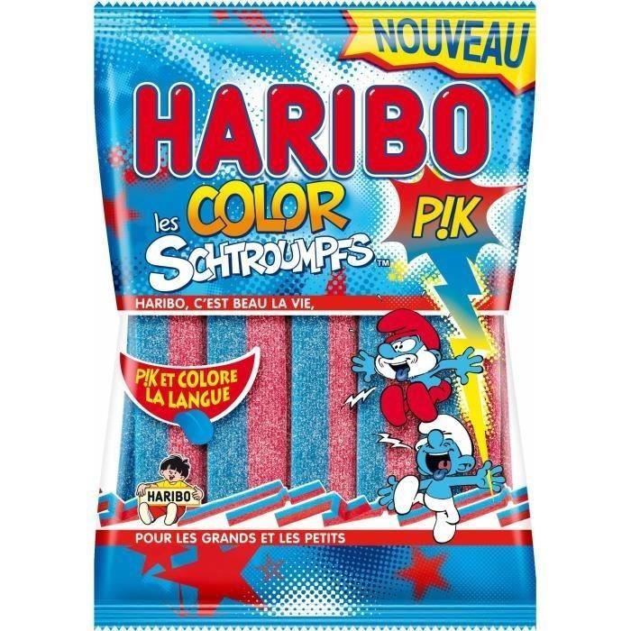 HARIBO Bonbons fantaisies acidifiés Color Pik Les Schtroumpfs - 180 g