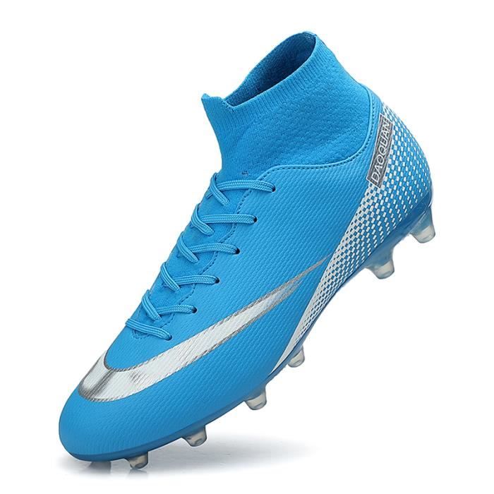 HOKO Chaussures De Football Homme High Top Spike Crampons Profession Athlétisme Entrainement Chaussures De Sport