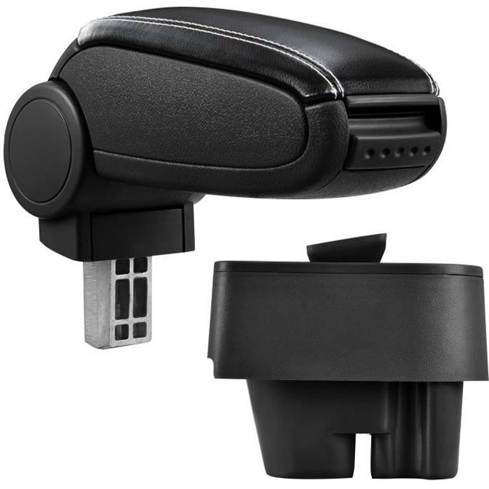 pro.tec accoudoir central spécifique pour Peugeot 207, 207 SW, 207 CC à partir de l'année modèle 2006 - accoudoir avec compartime...