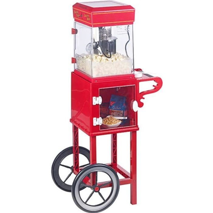 Machine à pop-corn -Cinéma- - Avec chariot rétro